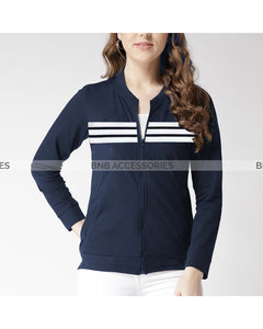 Blue Stripe Jacket For Women